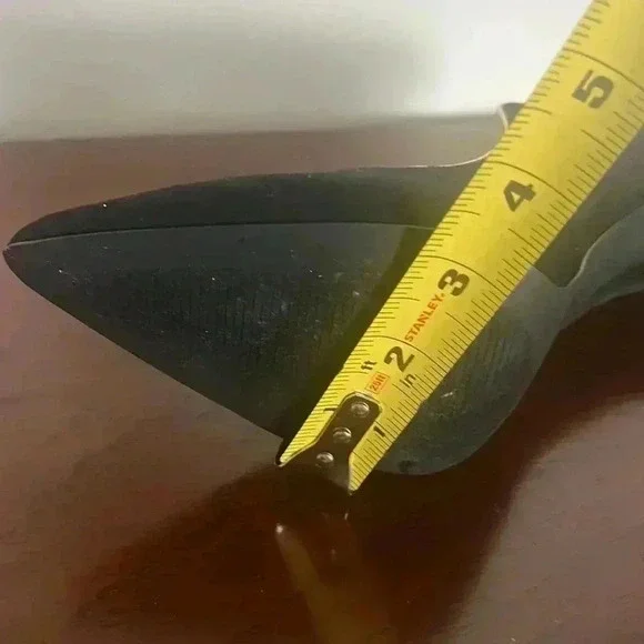 LEMON DROP BY  PRIVILEGED BLACK HEELS GOLD TRIM SIZE 8.5 - Picture 13 of 14